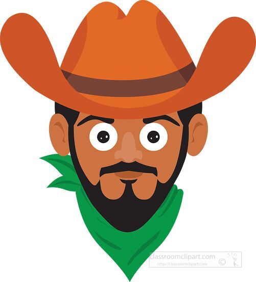 cowboy with beard clipart