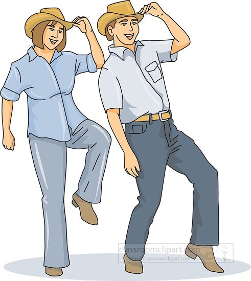 country line dancing clipart