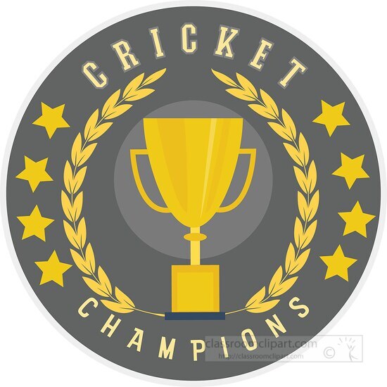 cricket champions logo clipart