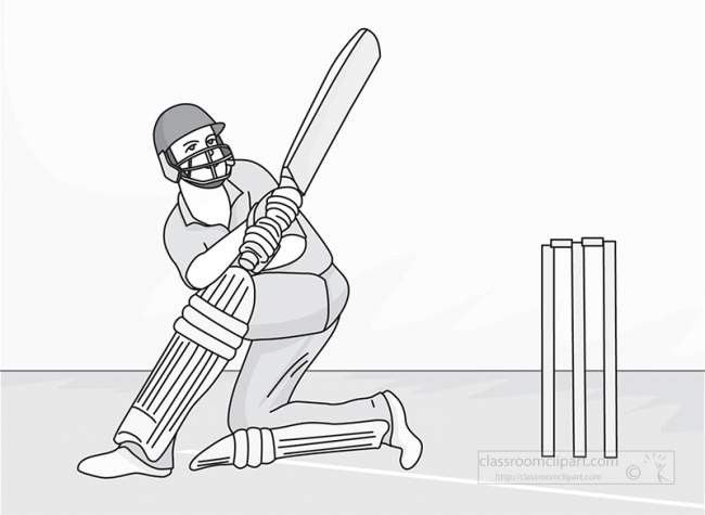 cricket bat and ball clip art black and white