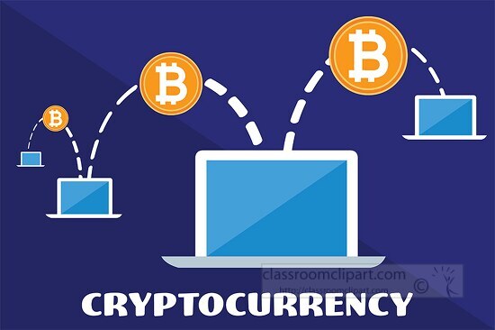 cryptocurrency computers clipart