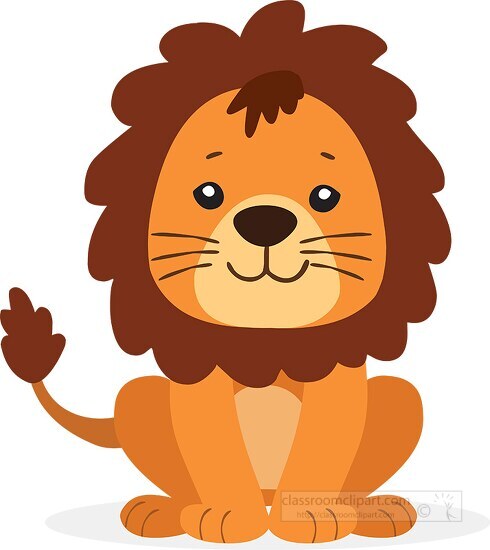 cute animal lion clipart