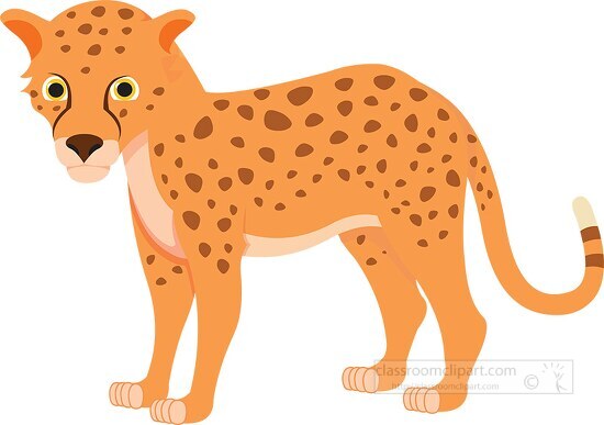 cute baby leopard clipart