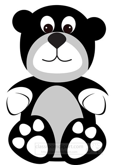 cute black bear clipart