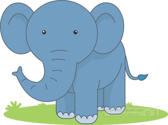 blue elephant clip art