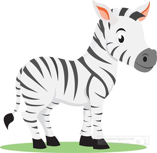 cute cartoon zebra clipart