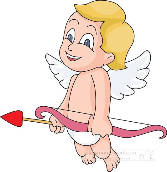 cute cupid holding an arrow