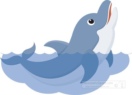 cute dolphin aquatic marine mammal clipart 6926