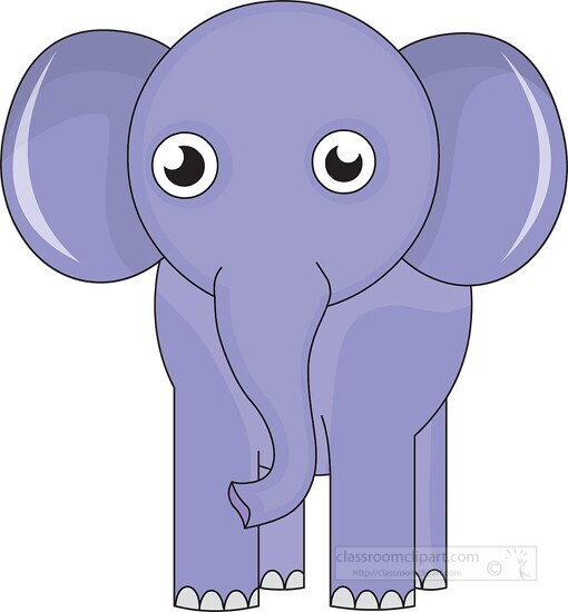 cute elephant animal character clipart