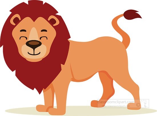 cute lion cartoon clipart