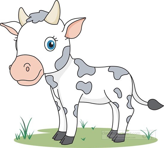 cute little cow clipart
