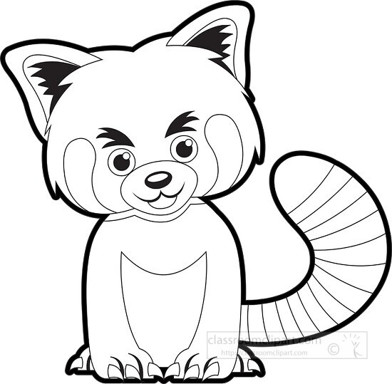 Premium Vector | Hand drawn panda outline illustration