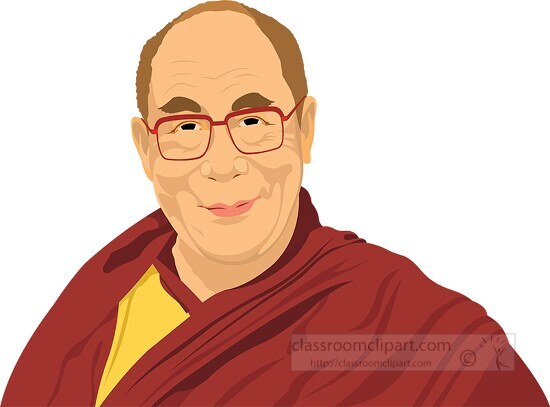 dalai lama tibetan buddhism clipart