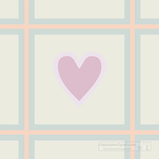decorative pattern closed heart 104
