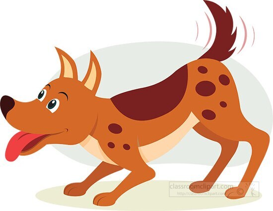 dog playfulness expression clipart