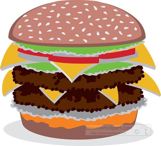 double cheese hamburger 2 gray color