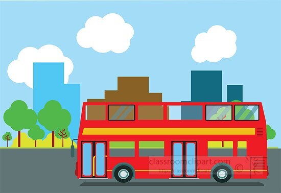 red bus clipart
