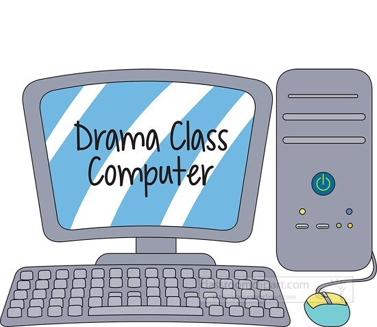 drama class desktop computer clipart