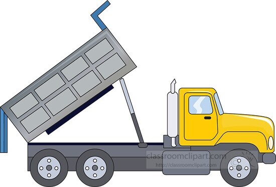 dump truck with dumping bed up clipart 85455