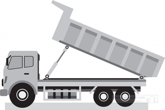 dumper truck transportation gray color
