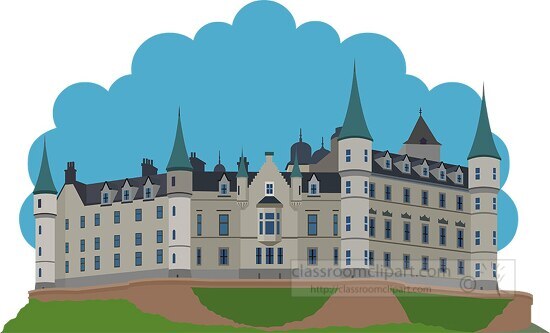 dunrobin castle scotland clipart