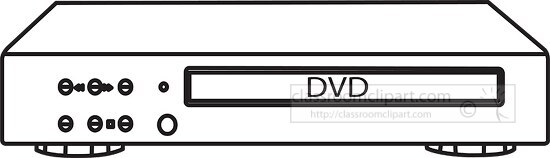 dvd player black outline clipart