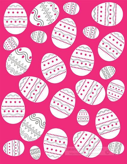 easter egg pattern clipart pink