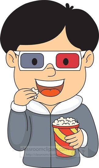 watching movies clipart