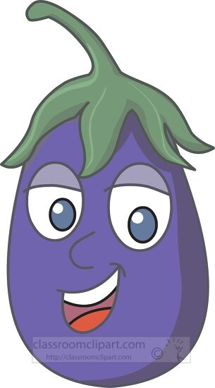 eggplant cartoon vegetable clipart