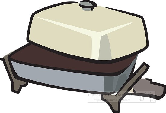 electric skillet clipart