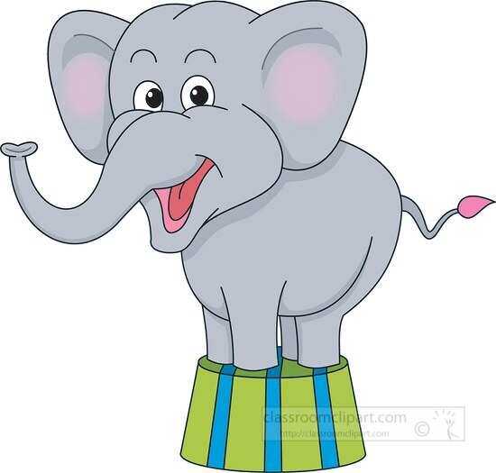 elephant performing at the circus clipart