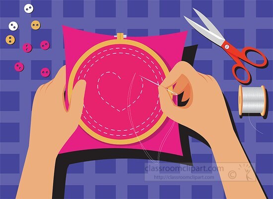 needle and thread clipart