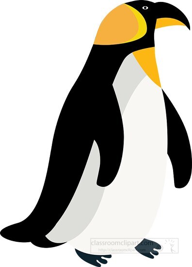 emperor penguin clipart black and white