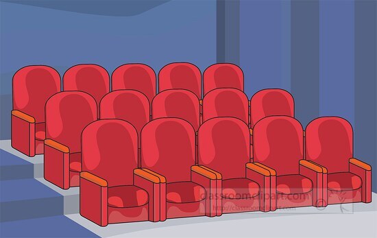 empty seats in theater cinema clipart