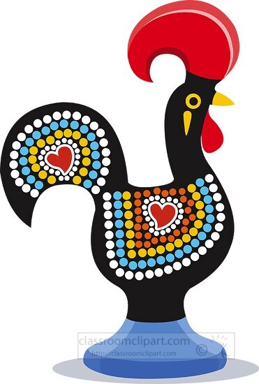 famous prtugal rooster portugal clipart