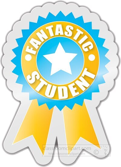 fantastic student award sticker