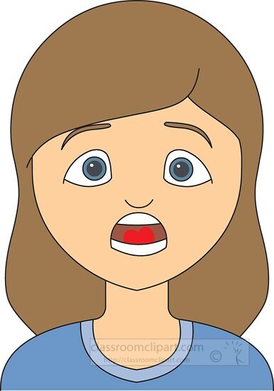 frightened clipart