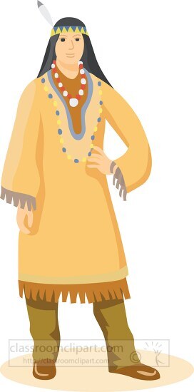 Native American Indian Clipart-female american clothing