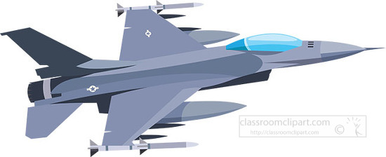 fighter jet f 16 transportation clipart