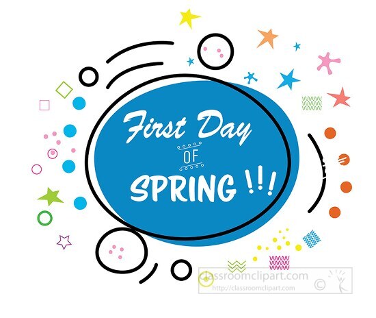 first day of spring thought bubble clipart