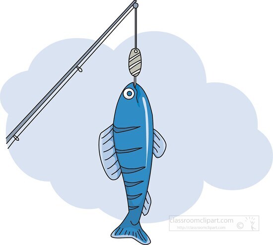 fish on hook clipart
