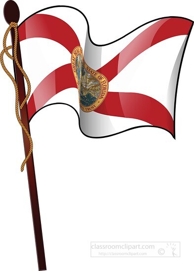 florida state flag on a flagpole