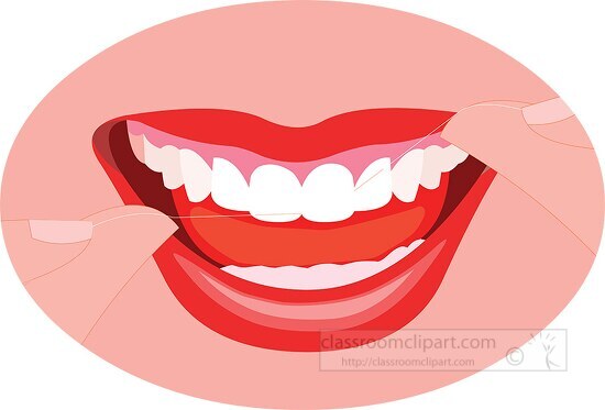 flossing teeth cartoon