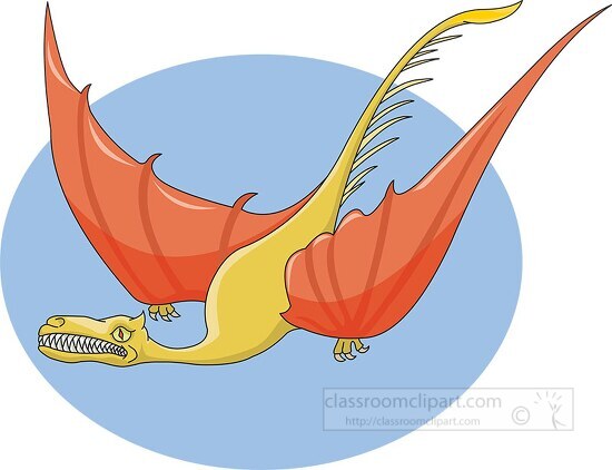 flying pterodactyles dinosaur clipart