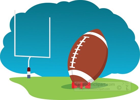 football and goal post clipart