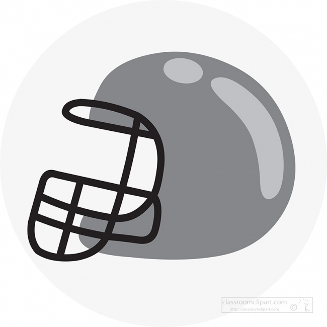 football helmet gray color icon