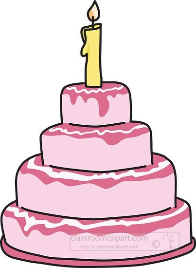 birthday cake with candles clipart