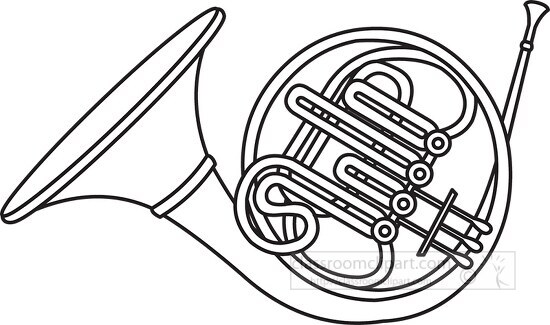 clipart french horn