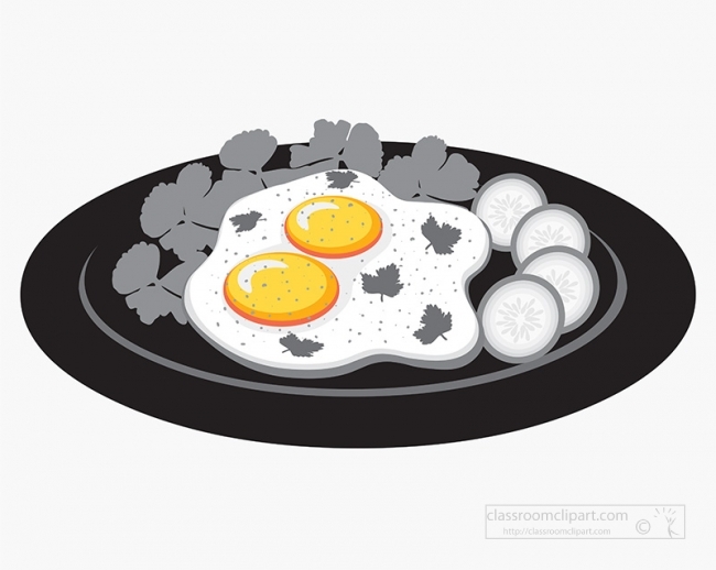 fried eggs food gray color