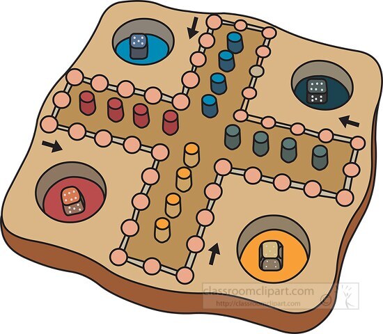 game board with marbles clipart
